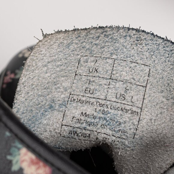 DR MARTENS 1460 Pascal English Vintage Rose Floral Combat Boots 9 - Picture 11 of 13